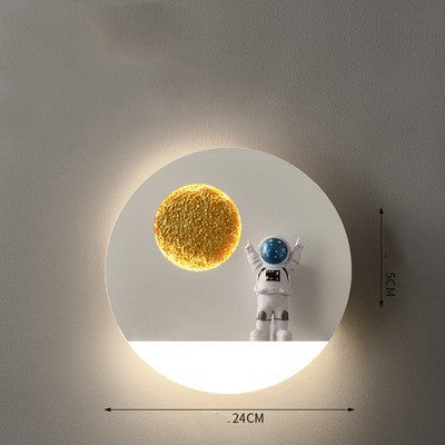 bedroom-bedside-astronaut-shaped-shelf-wall-lamp