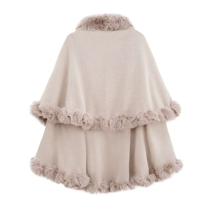 Autumn & Winter Rabbit Fur Collar Jacquard Cashmere Sweater