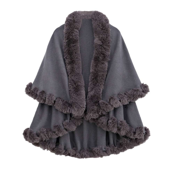 Autumn & Winter Rabbit Fur Collar Jacquard Cashmere Sweater