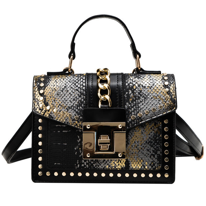 Fashion Snake Pattern Handbag - Stylish and Trendy for Every Occasion