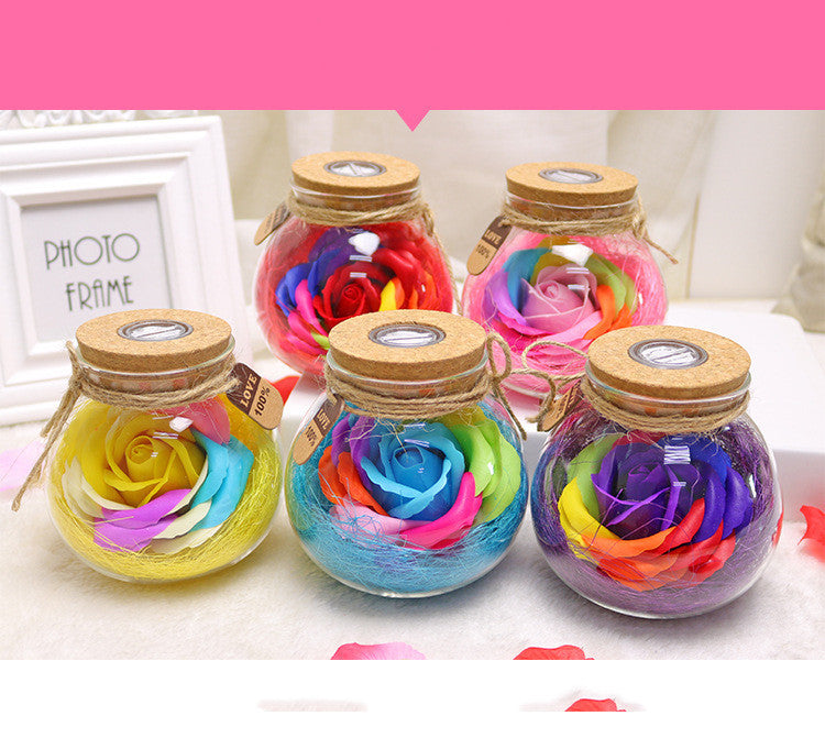 colorful-rose-soap-flower-wishing-bottle-birthday-gift