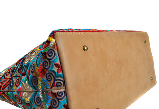 Ethnic Style PU Leather Women's Handbag - Geometric Casual Clutch