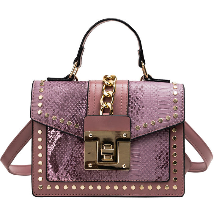 Fashion Snake Pattern Handbag - Stylish and Trendy for Every Occasion