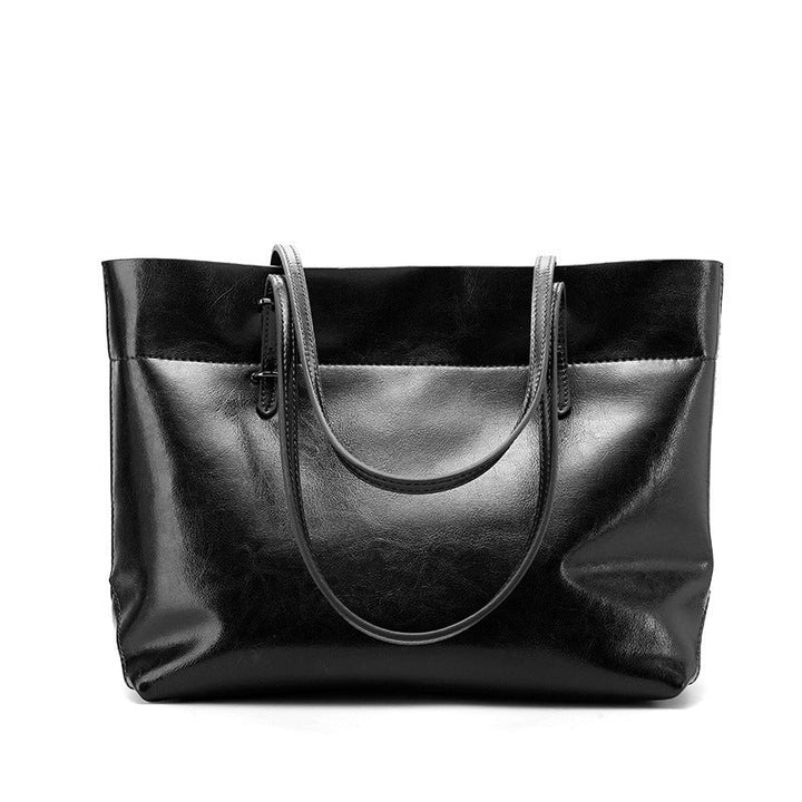 New Leather Casual Wax Cowhide Handbag Lady Bag Wholesale Horizontal