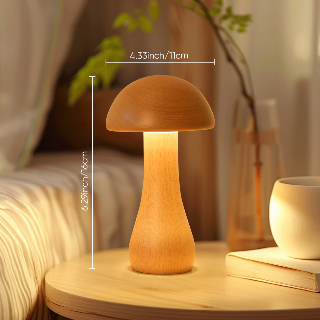 solid-wood-mushroom-ambience-light-bedside-led-table-lamp