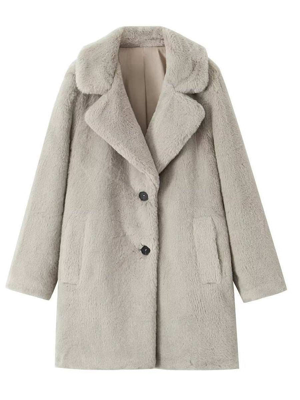 Autumn & Winter Fashion Baggy Coat in Gray & Khaki