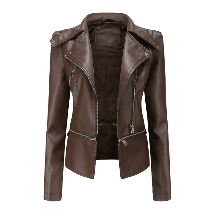 Motorcycle Leather Jacket for Women – Faux Leather with Faux Fur