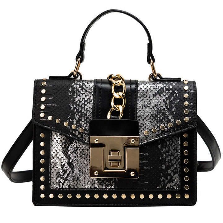 Fashion Snake Pattern Handbag - Stylish and Trendy for Every Occasion