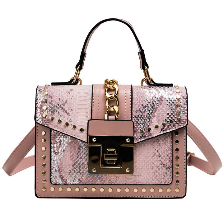 Fashion Snake Pattern Handbag - Stylish and Trendy for Every Occasion