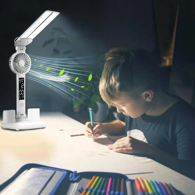 foldable-led-table-light-eye-protection-multifunction-desk-lamp-with-thermometer-calendar-fan-pen-holder-study-reading-fan-light