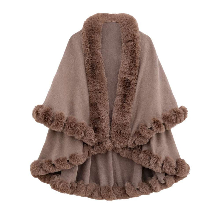 Autumn & Winter Rabbit Fur Collar Jacquard Cashmere Sweater