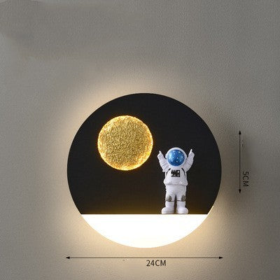 bedroom-bedside-astronaut-shaped-shelf-wall-lamp