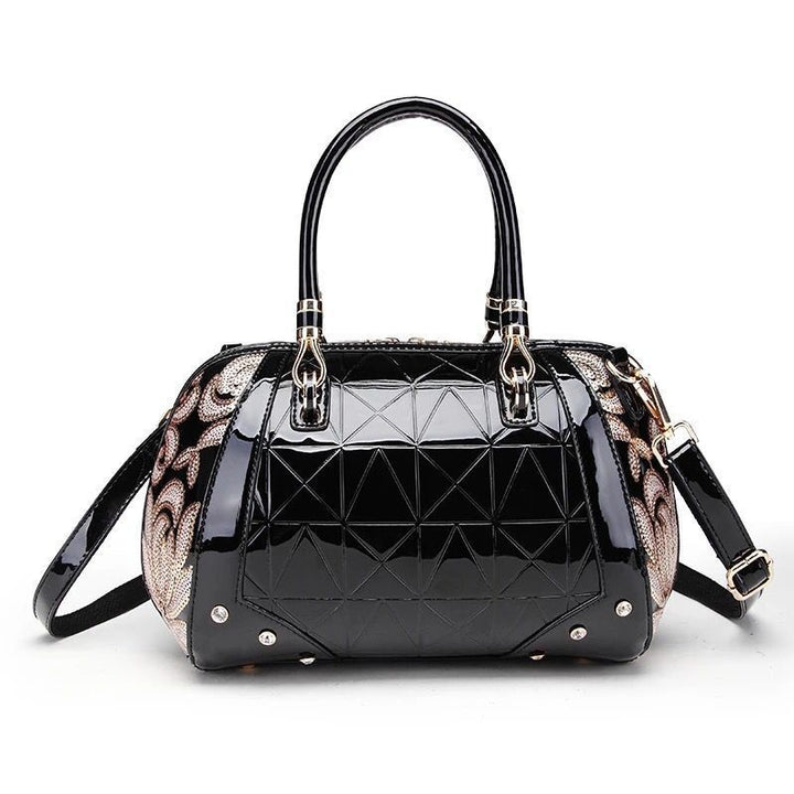 Patent Leather Boston Handbag – Stylish, Elegant, and Versatile