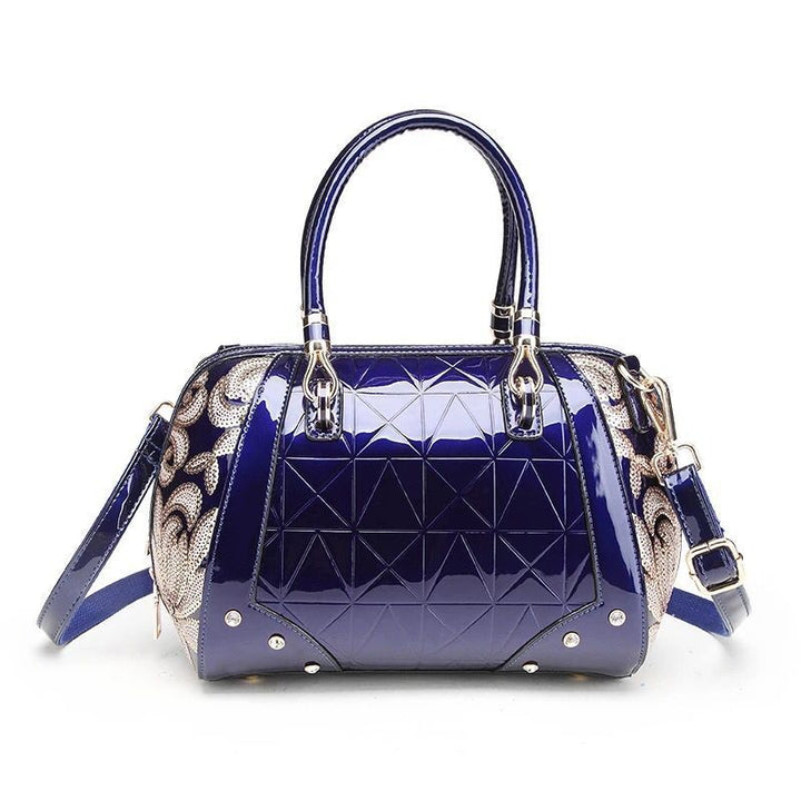 Patent Leather Boston Handbag – Stylish, Elegant, and Versatile