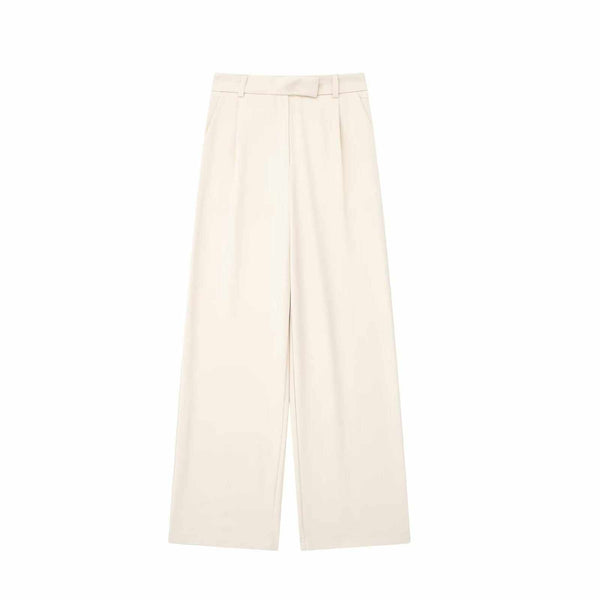 Casual Loose Pleated High Waist Straight-leg Pants – Street Fashion