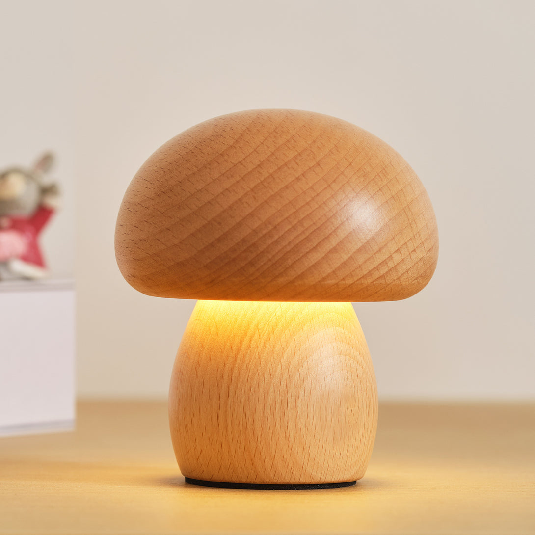 solid-wood-mushroom-ambience-light-bedside-led-table-lamp