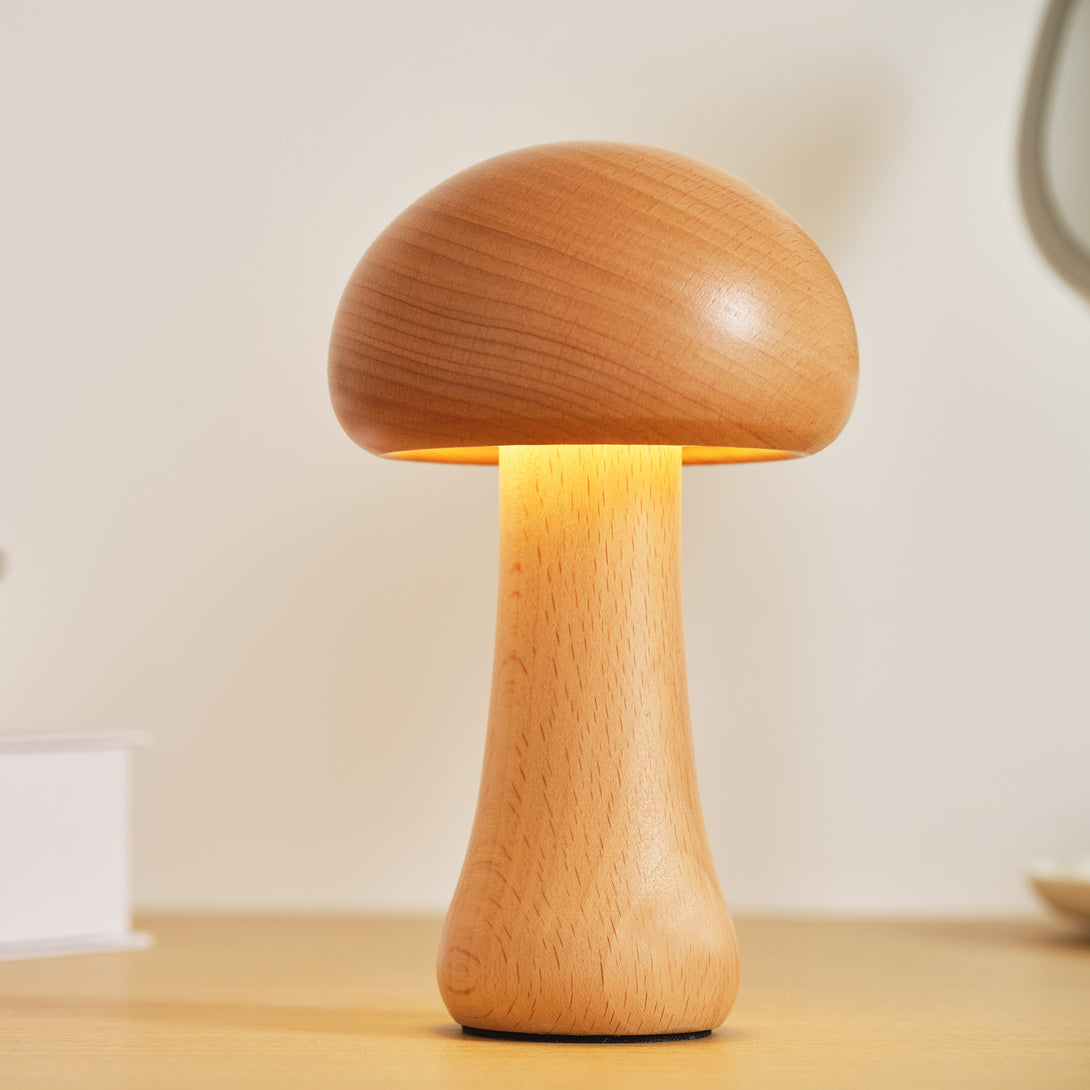 solid-wood-mushroom-ambience-light-bedside-led-table-lamp