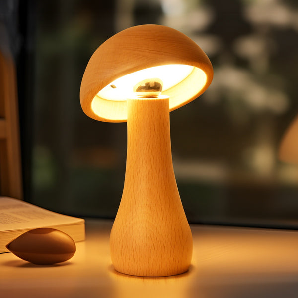 solid-wood-mushroom-ambience-light-bedside-led-table-lamp