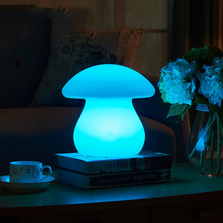 led-night-light-remote-control-rechargeable-desk-lamp-waterproof-mushroom-lamp