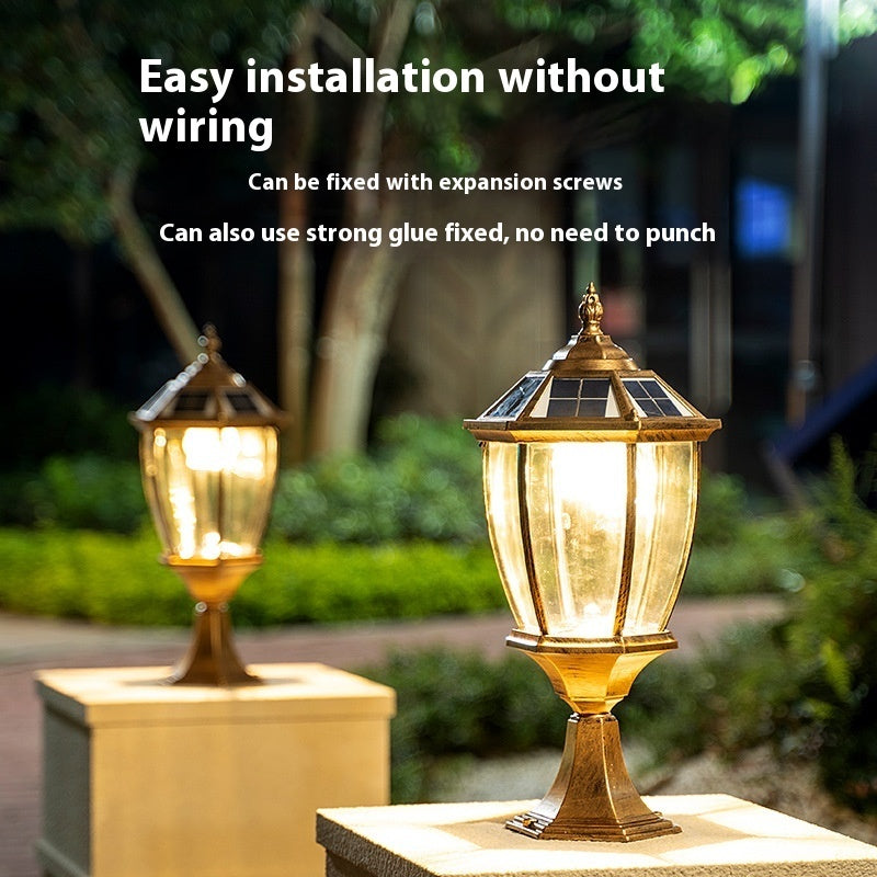 solar-pillar-lamp-outdoor-courtyard