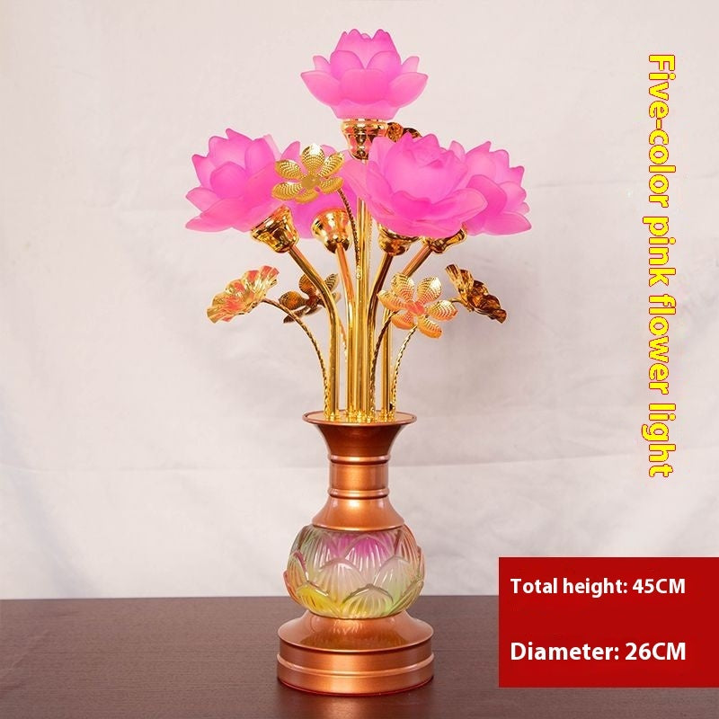 buddha-worship-in-buddhist-hall-colored-glaze-led-lotus-lantern