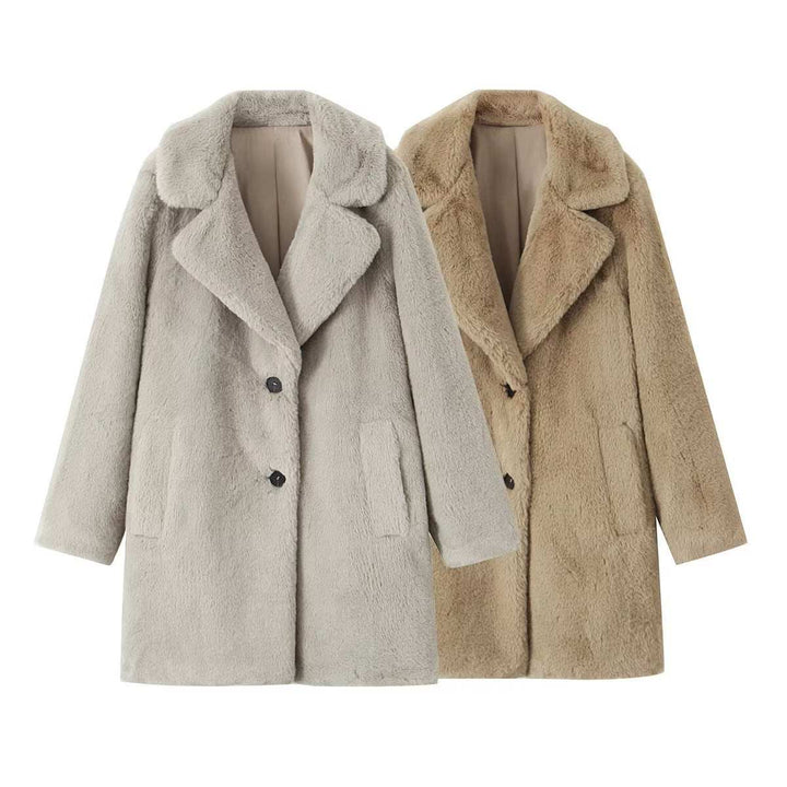 Autumn & Winter Fashion Baggy Coat in Gray & Khaki